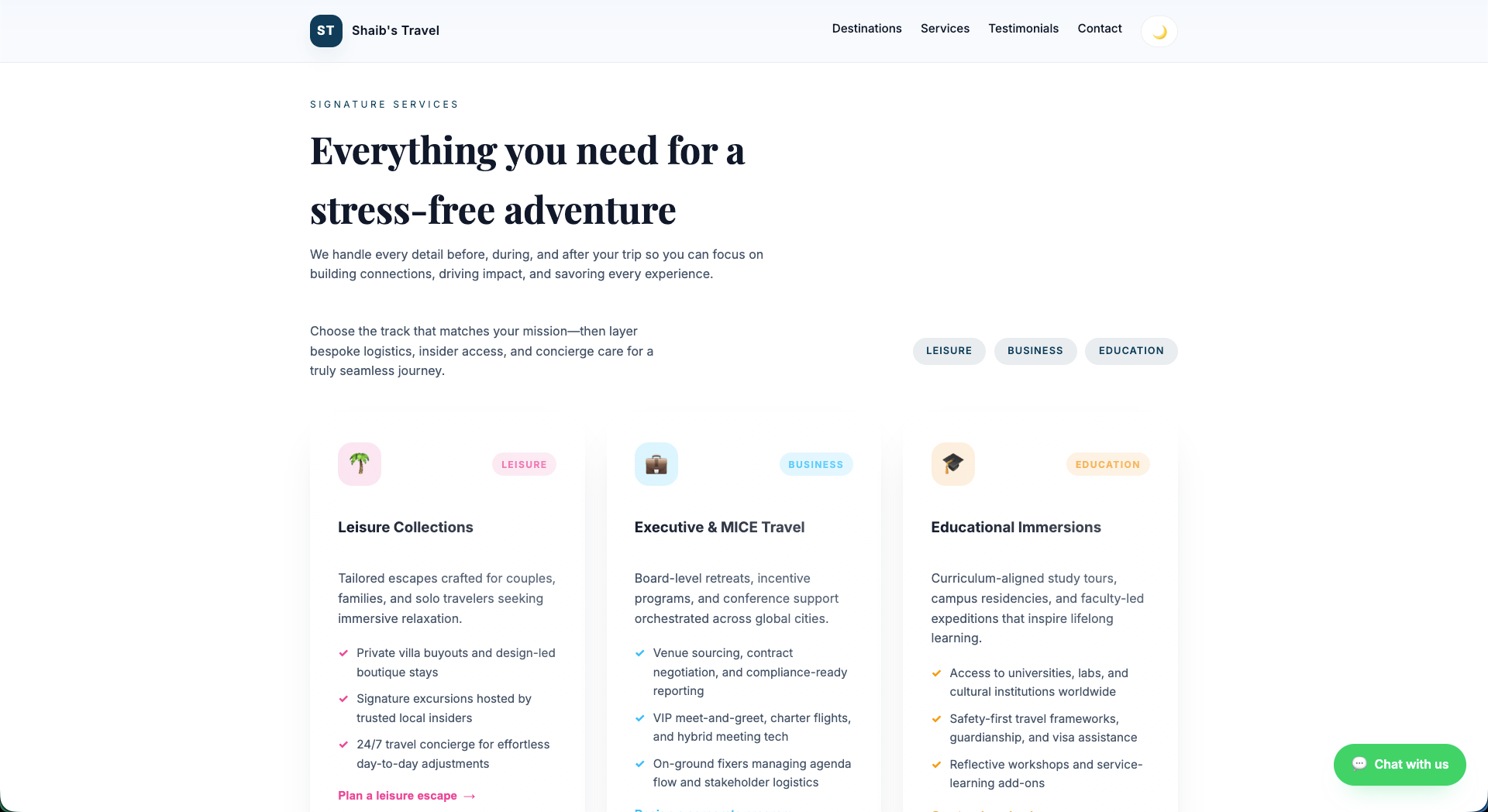 Travel Agency Landing Page preview